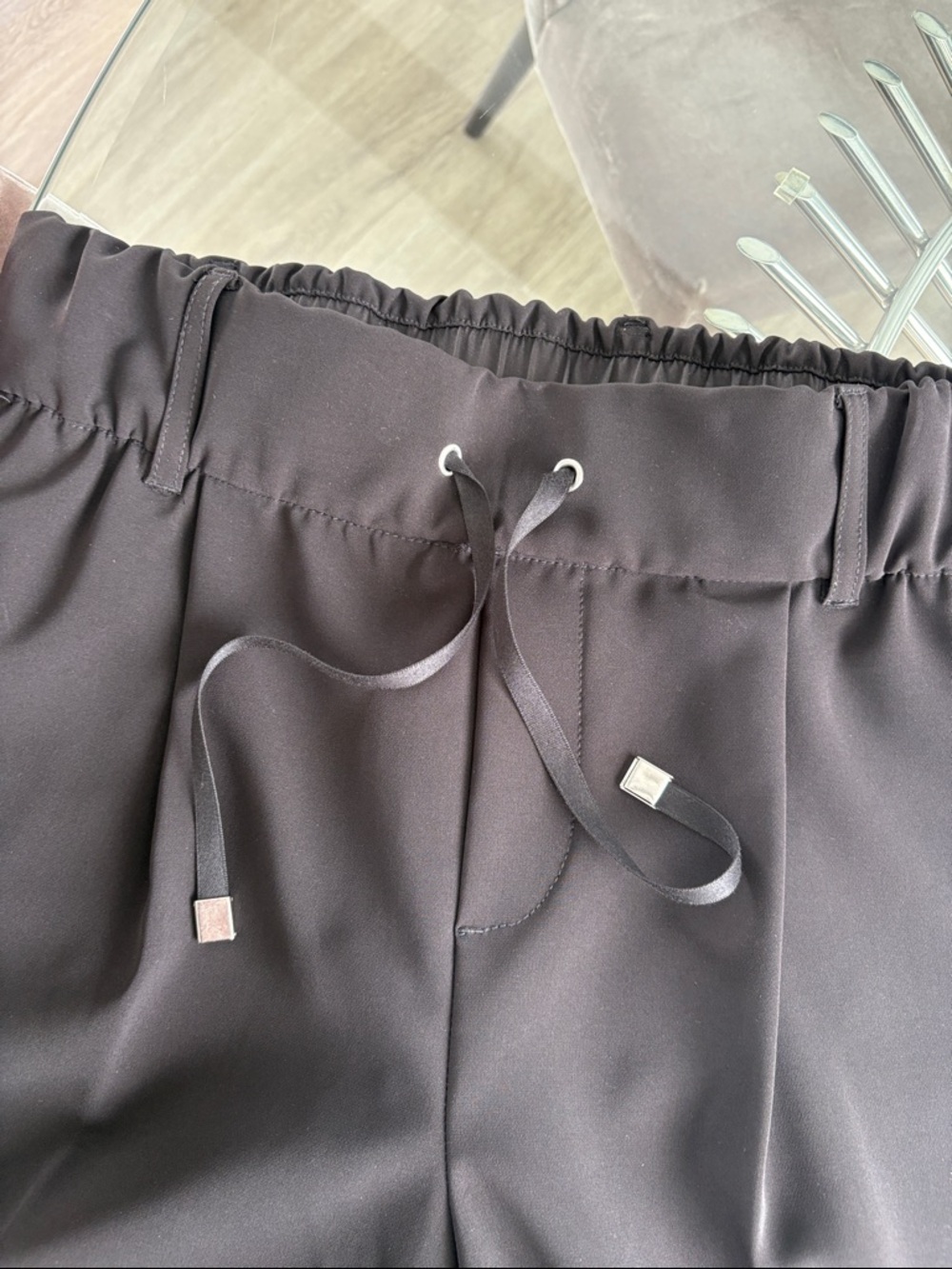 ATM Anthony Thomas Melillo Black ankle length utility pull on drawstring pants. - Picture 3 of 9